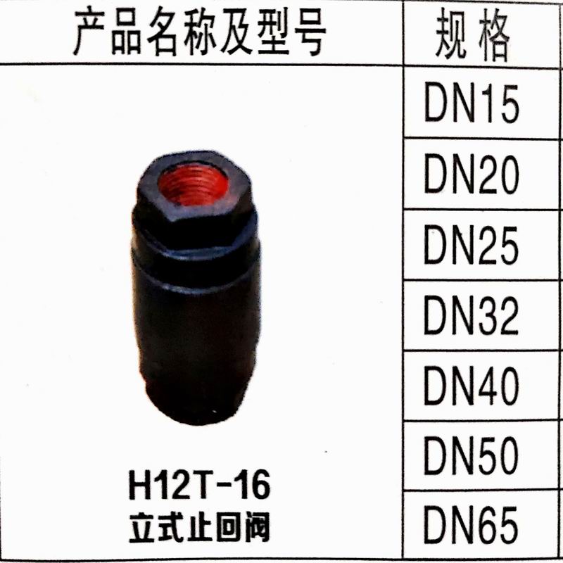 H12T-16立式止回阀【铜芯】(图1)