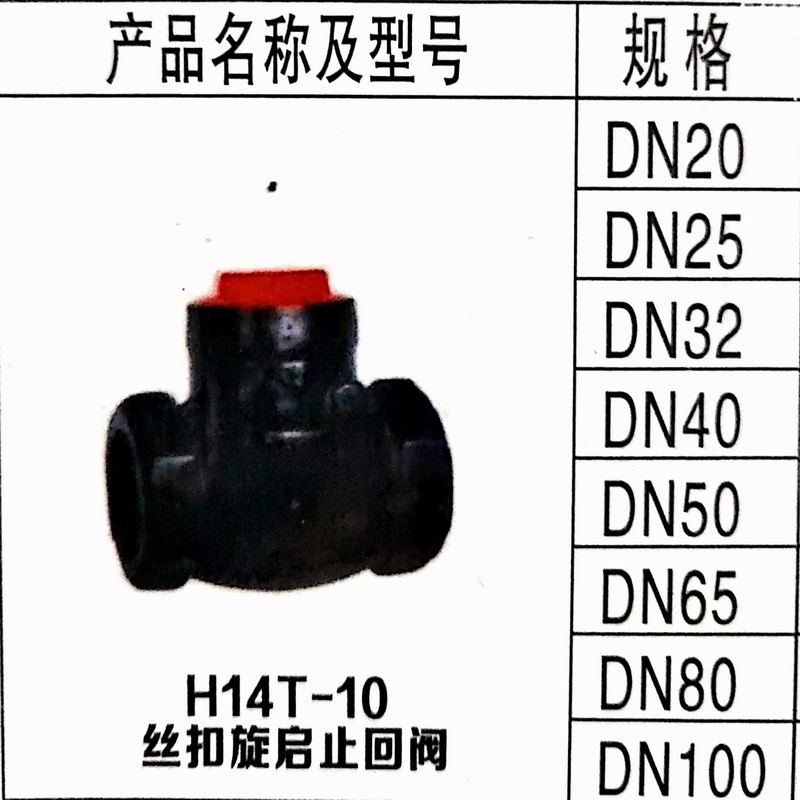 H4T-10丝扣旋启式止回阀(图1)