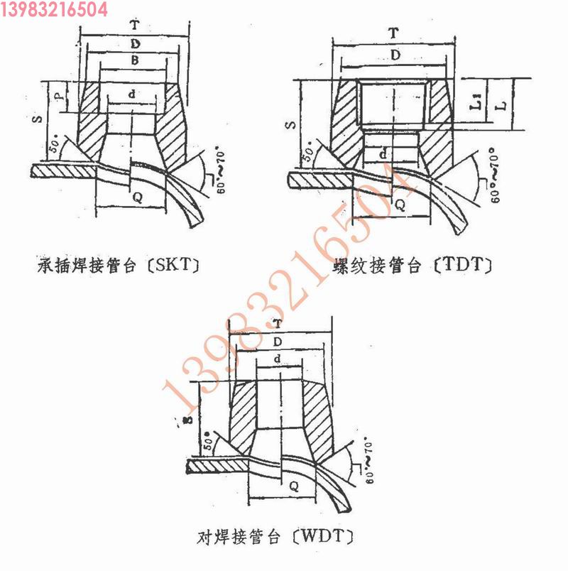 重庆锻造承插焊管台,螺纹接管台,对焊接管台,法兰接管台(图2)