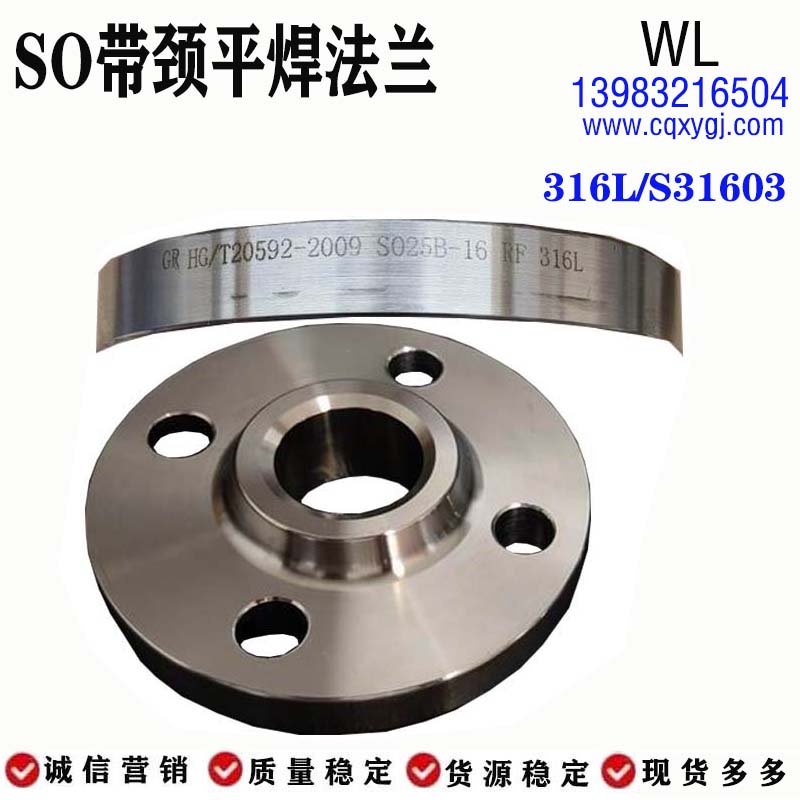 重庆不锈钢S31603,316L带颈平焊法兰焊接法兰SO(图10)